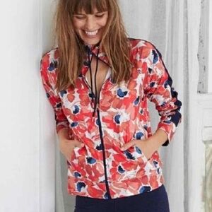 Aerie Track Jacket Full Zip Floral Pink Women’s Size XS Active